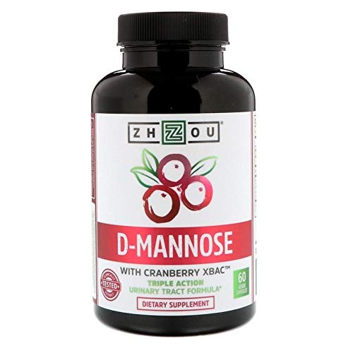 ZHOUNutrition, D-Mannose with Cranberry Xbac, 1000 mg, 60 Vegetarian Capsules