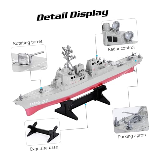 Modèle de bateau militaire en plastique résistant ORFOFE pour décoration - 3