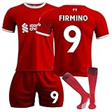 fussball trikot 23/24 Liverpool Neue Saison Hause/Auswärts Fußball Trikots Shorts Socken Set für Kinder/Erwachsene, Nr.11 M.Salah Trikot, Fussball Jersey Trainingsanzug Herren Junge