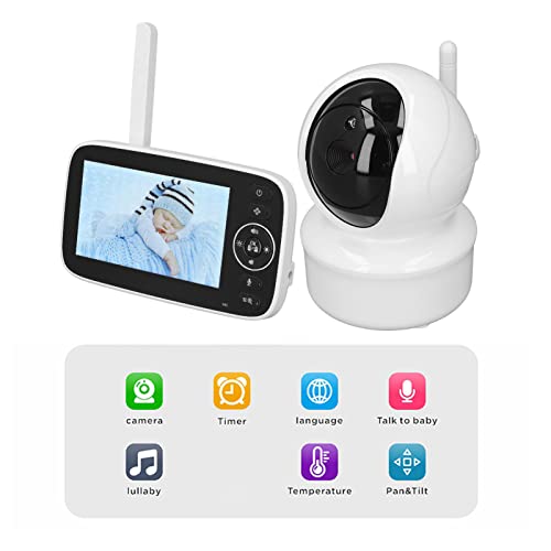 Monitor de bebê LCD, Imagem Nítida Monitor de bebê de 4,3 Polegadas 100‑240 V Conexão Wi-Fi Segura Á