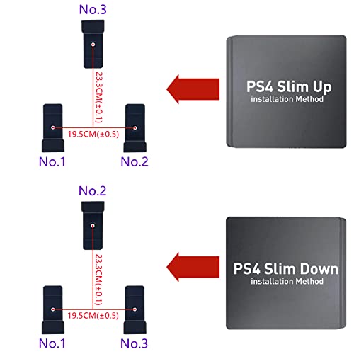 Onyehn Wall Mount Holder(Carbon Fiber) On Wall For Ps4 Slim Console With Screws Mount Behind Tv For Ps4 Accessories (Ps4 Slim) #TOP2