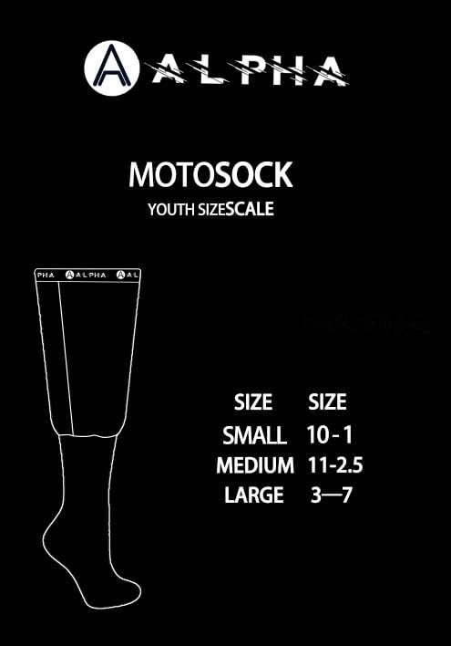 Alpinestars 4742324-12-M/L: Youth Mx Plus Socks Black/White Md/Lg