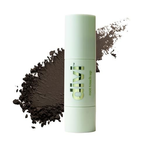 Divi Root Touch-Up Powder, Dark Brown Hair Coverage – Temporary Concealing Powder – Conceals Bald Spots & Reduces the Appearance of Thinning Hair – Sweat & Water Resistant for Women & Men, 0.07oz
