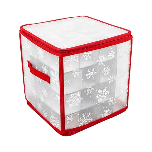 Container à décorations de fêtes pliable pour rangement boules de Noël 36 compartiments