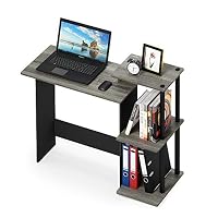 Furinno EFFICIENT Desk, 28.6" Wide Gaming Desk with 3 Open Side Shelves, Laptop Notebook Computer Desk, Office Desk for Home Office, Study Room, Dorm, Bedroom, French Oak — image 6