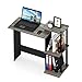 Furinno Efficient Home Laptop Notebook Computer Desk with Square Shelves, French Oak Grey/Black