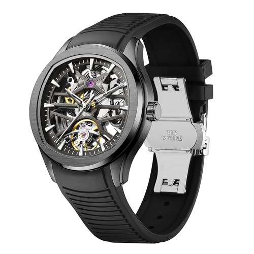 Image of ALIX AL2924 Automatic Mechanical Wrist Skeleton Stainless Steel Band Waterproof Luminous Analog Watches