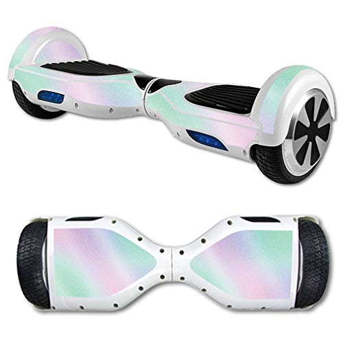MightySkins Glossy Glitter Skin for Self Balancing Mini Scooter Hover Board - Cotton Candy | Protective, Durable High-Gloss Glitter Finish | Easy to Apply, Remove, and Change Styles | Made in The USA