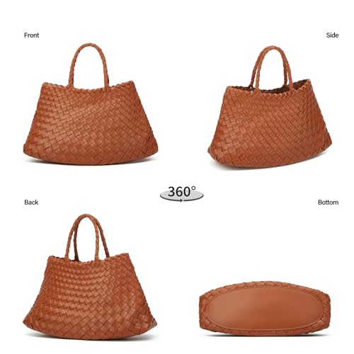 Bolso tejido tote para mujer con cartera, hombro hobo miniatura 4