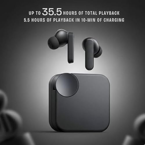 Image of Compatible Earbuds for Nothing Buds with Active Noise Cancellation HD Sound Touch Control & Long Battery Life (Black)