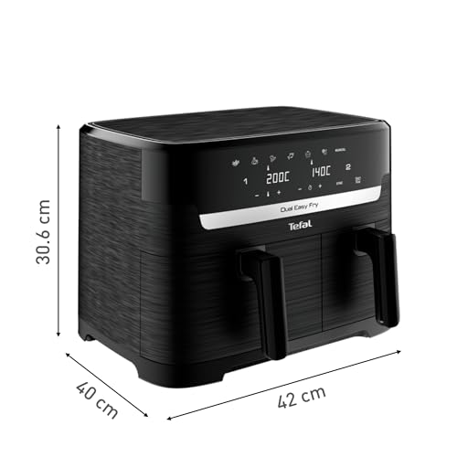 Tefal EY901810 Dual Friteuse sans huile Capacité 8.3 2 tiroirs de 5.2 et 3.1 7 programmes automatiques - vue 5