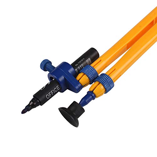 yeacher Bússola para ensino de plástico grande multifuncional desenho círculo matemática ferramenta