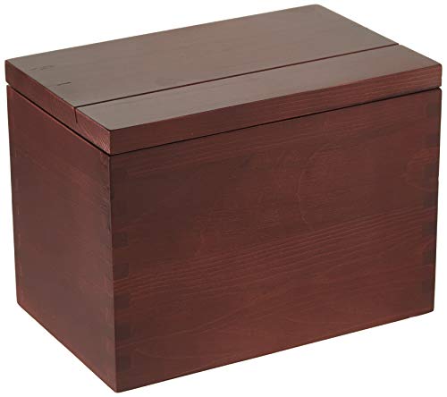 Meadowsweet Kitchens Wooden Recipe Card Box with Tab Dividers