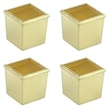 Photo Gallery quluxe 4 coprigambe da tavolo da 4,5 cm, in lega di zinco, copertura quadrata per mobili, protezione da pavimento, stile moderno, per tavolo, sedia, divano, colore: oro Photo Gallery quluxe 4 coprigambe da tavolo da 4,5 cm, in lega di zinco, copertura quadrata per mobili, protezione da pavimento, stile moderno, per tavolo, sedia, divano, colore: oro