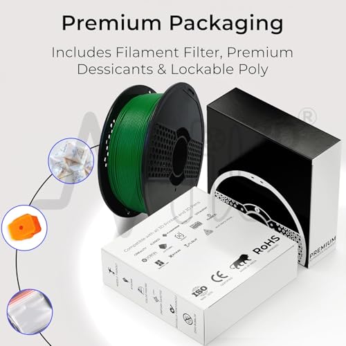 Image of NFIL3D Premium High Strength PLA+ Emerald Green 3D Printer Filament | Dimensional Accuracy + /- 0.015mm |1.75mm | Easy to Print, No Clogging,Smooth Finish,Tangle-Free |Compatible with All 3D Printers