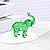 Arikyrist Crystal Elephant Figurine Home Decor, Glass Elephant Statue Gifts for Women Men, Crystal Animals Collectible Figurines Tabletop Decoration Elephant Sculpture with Trunk Up Ornaments (Green)