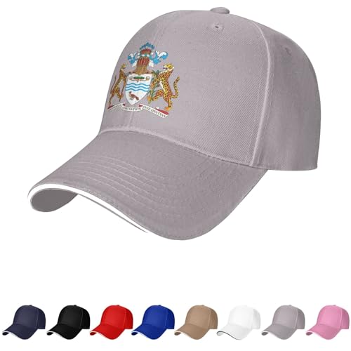 Casquette guyanaise avec emblème guyanais pour homme et femme, blason de la Guyane, casquette de baseball, casquette de camionneur, papa, gris, Taille unique