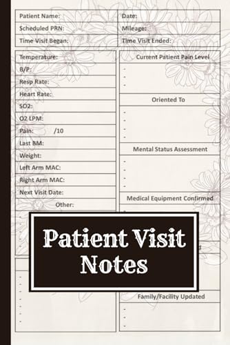 Patient Visit Notebook: Session notes, patient visit notes, nurse supplies, nurse essentials, nursing documentation, and hospice care practices are ... aspects of a nurse's daily responsibilities. image 2