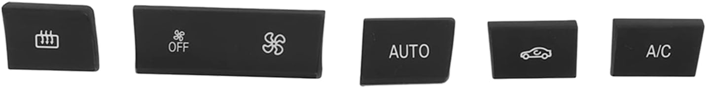 Durable Air Conditioning Button Covers for 1 2 3 4 Series F Models, Professional Design Stickers, 5 X Button Switch Cover, Easy Installation, Manual AC Model