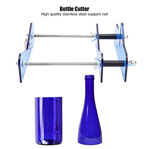 Máquina de corte de garrafas redondas quadradas Cortador de garrafas de vidro DIY Kit Azul Material