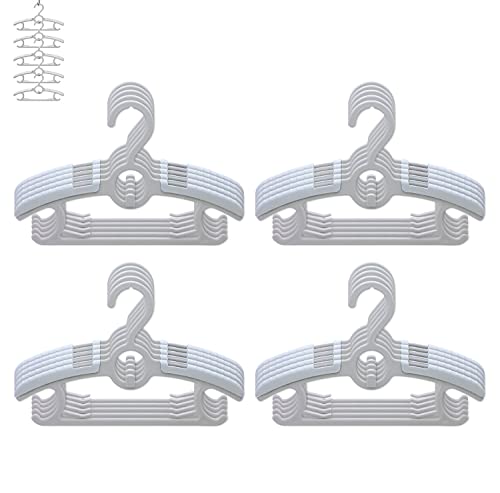 Image of Gencuoir Baby Nursery Closet Hangers, Ultra Thin Non-Slip and Extendable Laundry Infant Pant Hanger for Newborn Clothes 20pcs11-14" Adjustable Children Coat Hanger for Girl Boy Toddler Kids Child