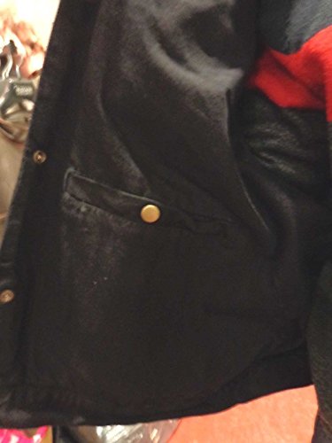 Milwaukee Leather Men's Soa Anarchy Black Denim Textile Motorcycle Vest - Gun Pocket Inside (Large) #TOP2