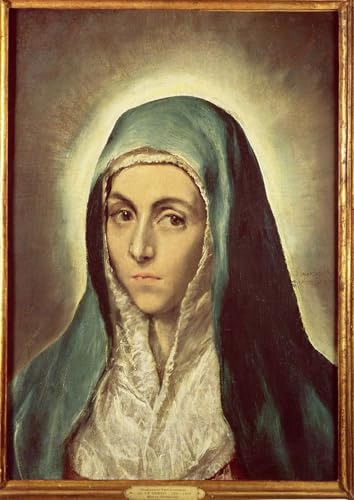 La Vierge en deuil par El Greco Graffiti | Poster moderne pour décoration murale