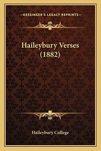 Haileybury Verses (1882)