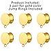 LADEMAYH 3 Pairs DIY Plugs Tunnels Gauges for Ears Piercing Jewelry, Surgical Stainless Steel Ear Dangle Gauges Earrings Handmade Accessories Gold 10mm=00g