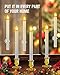 RONXS LED Window Candles With Timer, Flickering Flameless Taper Candles With Remote, Battery Operated, Indoor Christmas Decorations (6 Pcs Gold)