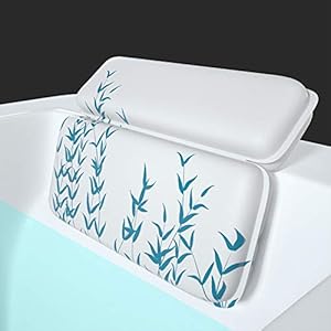 Yimobra Bath Pillow for Tub, Bathtub Pillow With 7 Non-Slip Suction Cups for Head, Neck and Back Support, Large 14.5 x…
