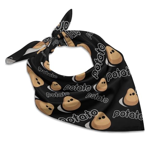 Dat Potato Guy Fashion Square Neck Scarf Head Kerchief Hair Bandana Headscarf for Women