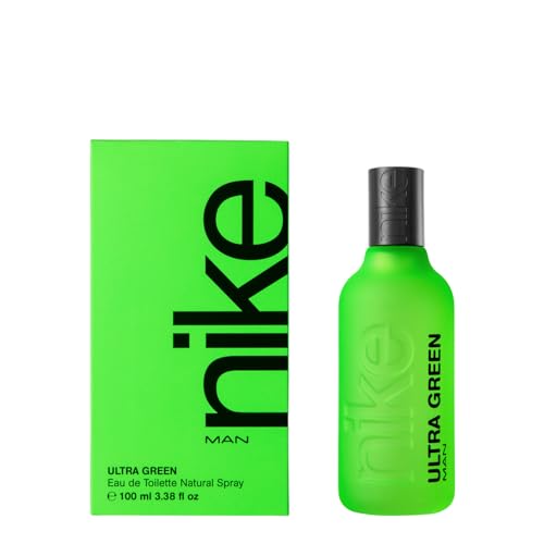 NIKE - Ultra Green 100 ml, Colonia Hombre, Perfume Formato Spray, Eau de Toilette Natural y Masculina. Aroma Amaderado Oriental, Fragancia Fresca, Poderosa y de Larga Duración