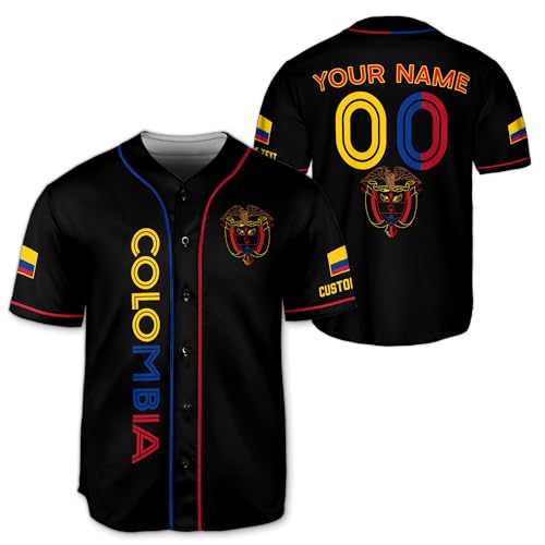 Camiseta personalizada de béisbol Colombia para hombres, camiseta Colombia para hombres, camiseta de béisbol Colombia miniatura 1