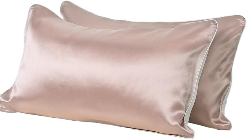 Silk Pillowcase Breathable Sleep Comfort Silk Pillowcase Satin Soft Bedding(Black-JoJo's Bizarre Adventure1)