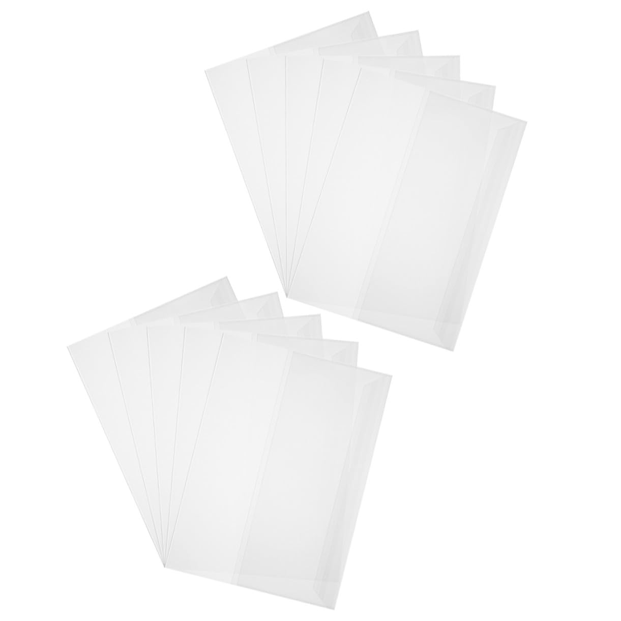 Angoily 50 Blatt Teiliges Buchschutz Folien Transparent Wiederverwendbare Kratzfeste Buchhüllen aus Strapazierfähigem Kunststoff Wasserabweisend für Schulbücher und Lehrbücher Klare