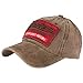 Hip Hop Honour Baseball Cap Vintage Braun Rot Baumwolle NY Retro Western - Herren, braun, Einheitsgröße