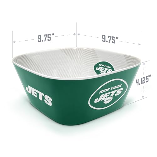 Image of YouTheFan NFL New York Jets Large Party Bowl