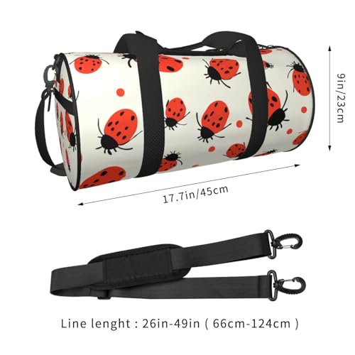 Sports Gym Bag for Women Men Travel Duffel Bag Tote Weekender Bag Carry on Overnight Bag for Travel Swimming Fitness Workout Sports Ladybugs Pattern Infinite Speckled Duffle Bag2