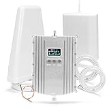 Cell Phone Booster for Home & Office,Up to 5500Sq Ft,Cell Phone Signal Booster for Band 2/25 / 4/66 / 5/12 / 17/13 with All U.S. Carriers,Boosts 5G 4G LTE, FCC Approved Cell Booster