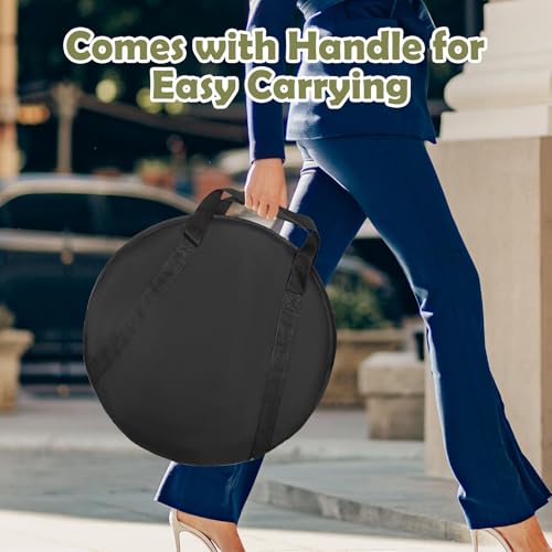 Tachiuwa Cymbal Gig Bag,Round Storage Bag,Instrument Bag,Storage Bag,Cymbal Carrying Bag,Cymbal Case for Drum Cymbals and Accessories - Thumbnail 5