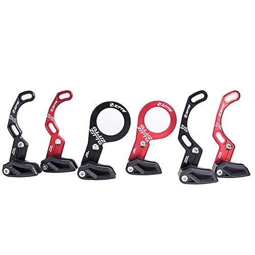 CHXIHome Mountain Bicycle Part Single Ring, Bike Chain Guide, for 32-40T Round Chainring, 32T-38T Oval Chainring(BB,Red)