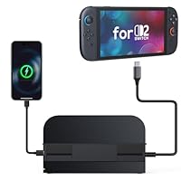 FYOUNG Extender Cable Replacement for Switch 2 Dock with Extra USB Port, Support TV Dock Mode& 4K Data Transfer, USB-C Fast Charging, Heat Dissipation Compatible with Nintendo Switch 2