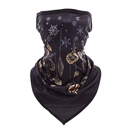 Etistta Neck Gaiter Bandana with Ear Loops Scarf Face Cover Balaclava for Men Women