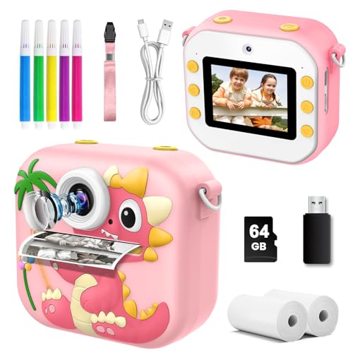 64GB Kids Instant Print Camera with Dual-Lens