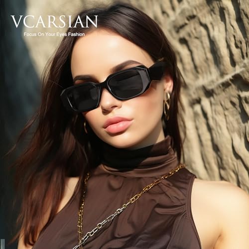 Trendy Rectangle Sunglasses for Women Men,Y2K Vintage Retro 90s Aesthetic Cool Driving Sunglasses2
