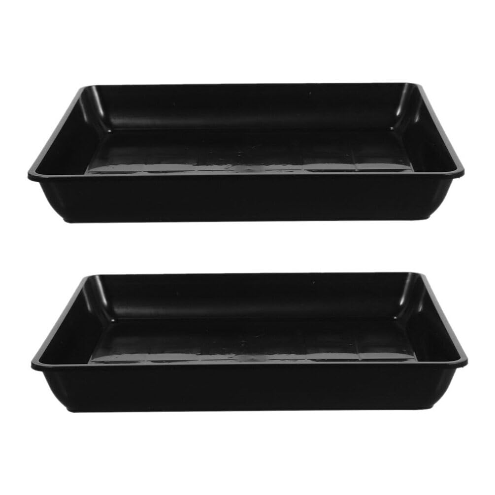 SUPVOX 16 Inch Square Plant Saucer, Thickened Plastic Drip Tray for Flower Pots, Leak-Proof Indoor Outdoor Use