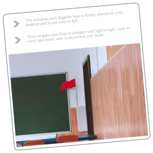 Support de drapeau de table rétractable pour valoriser vos fanions de bureau - 5