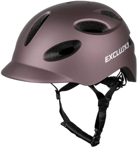 Exclusky Fahrradhelm Herren mit wiederaufladbarem USB-Sicherheitslicht Fahrradhelm Damen MTB Helm für Stadt-Pendler Trekking Rennrad Trail (M/L) Cover