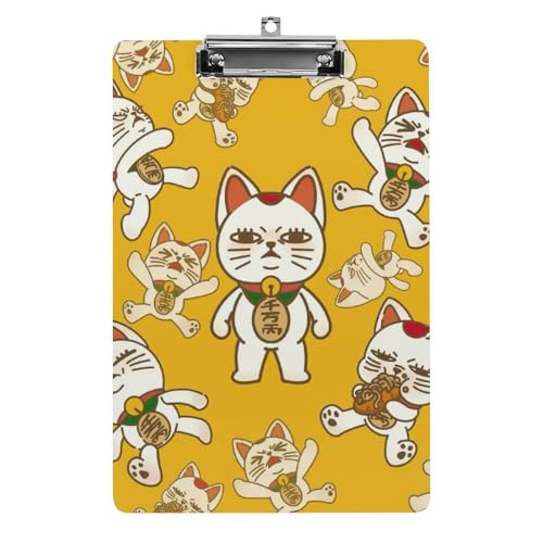 クリップボード ターボババア 招き猫 A4サイズ対応 クリップファイル バインダークリップ 用箋ばさみ ファイルボード メモ帳 縦型 書類整理 おしゃれ かわいい 筆記 多機能 壁掛け プレゼント
